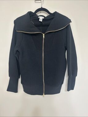 NWT Better Together Black Sweatshirt with Gold Zipper | Zip Up Sweatshirt